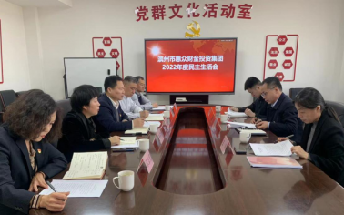 惠眾財金集團黨委召開2022年度黨員領導干部民主生活會